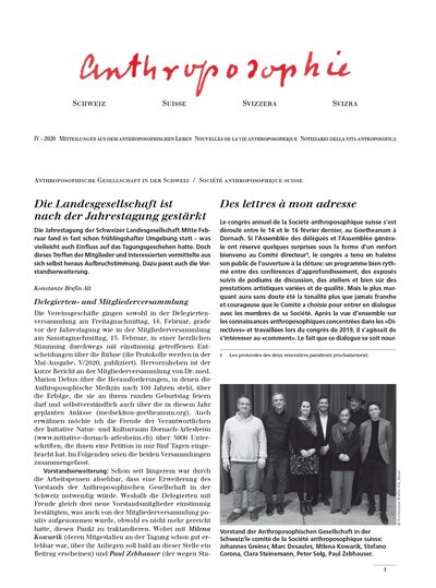 Schweizer Mitteilungen - April 2020