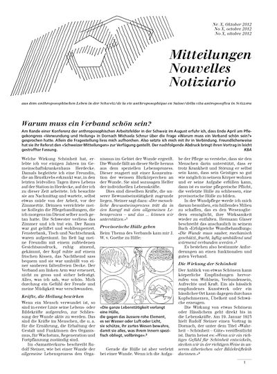 Schweizer Mitteilungen - Oktober 2012