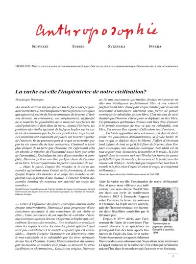 Anthroposophie Schweiz – Juli/August 2026